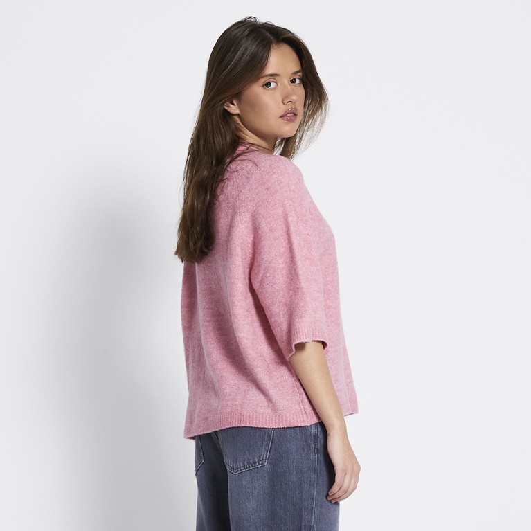 Basic knit tee "Everly" Pink